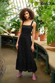Ro&zo Black Broderie Lace Maxi Dress (U68199) | 246 zł