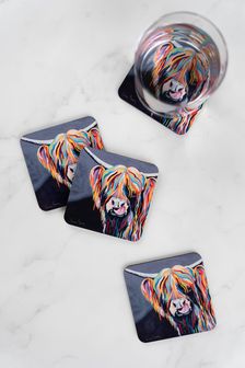 Steven Brown Art Set of 4 Grey Heather McCoo Coasters (U68202) | $44