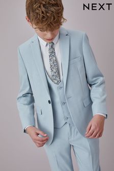 Svetlo modra - Ozka moška obleka: suknjič (12 mesecev–16 let) (U68253) | €50 - €65