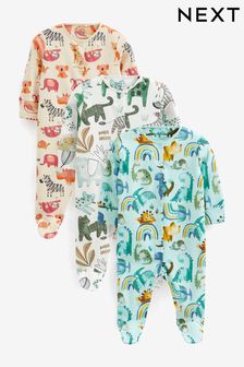 Albastru - Pachet de 3 pijamale întregi pentru bebeluși (0-3ani) (U68429) | 149 LEI - 182 LEI