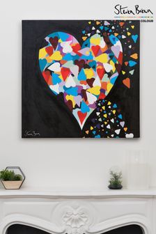 Steven Brown Art Black Heart of Hearts Large Canvas Print (U68447) | TRY 1.943
