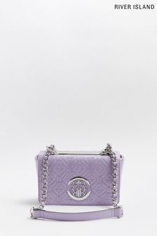 River Island Purple Quilt Patent Chain Shoulder Bag (U68494) | 23 €