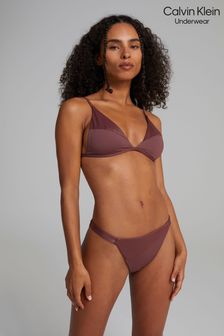 Calvin Klein Core indispensable - Bas de bikini taille haute marron (U68524) | €29