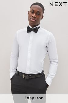 White Skinny Fit Easy Care Single Cuff Wing Collar Shirt (U68613) | €27