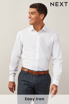 Белый - Обычный крой, отложные манжеты - Простая в уходе рубашка (U68620) | €18