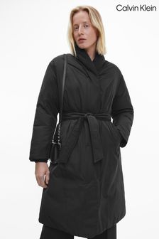 Calvin Klein Black Recycled Down Wrap Puffer Coat (U68796) | 403 €