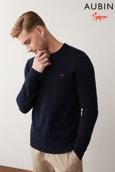 Rjav pulover iz merino volne z okroglim ovratnikom Aubin Westbourne (U68894) | €45