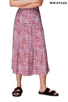 Whistles Pink Summer Cheetah Tiered Skirt (U69133) | 120 €