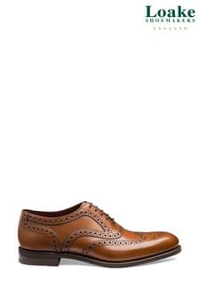 Loake Brown Kerridge Cedar Calf Spider Brogue Shoes (U69218) | kr2,583