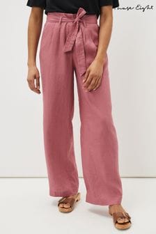 Phase Eight Pink Raven Linen Trousers (U69657) | ₪ 451