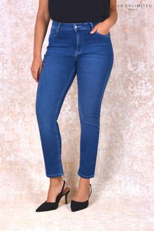 Live Unlimited Curve Blue Regular Knitted Denim Jeans (U69682) | $124
