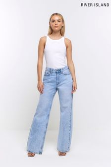 Синие прямые джинсы для миниатюрных в стиле 90-х River Island (U69987) | €44