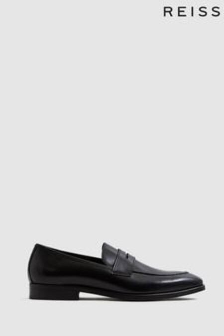 أسود - حذاء سهل اللبس جلد Grafton من Reiss (U70186) | 97 ر.ع