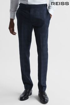 Reiss Navy Ancroft Prince of Wales Check Mixer Trousers (U70200) | ₪ 1,006