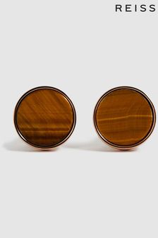 Reiss Rose Gold Ardley Stone Insert Cufflinks (U70208) | EGP5,220