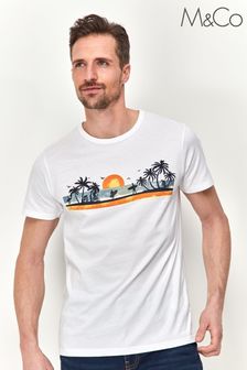 M&Co White Desert Island T-Shirt (U70464) | ₪ 93