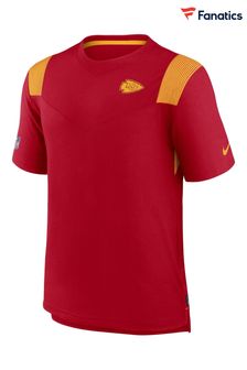Nike Red NFL Fanatics Kansas City Chiefs Sideline Dri-FIT Player Short Sleeves Top (U70492) | €59
