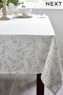 Natural Leaf Printed Border Table Cloth (U70845) | €47 - €52