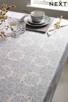 Blue Moroccan Tile Print Wipe Clean Tablecloth (U70854) | ₪ 79 - ₪ 112