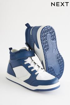 Blue/White Single Strap Elastic Lace Boots (U70864) | €14 - €16