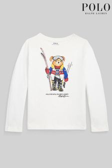 Polo Ralph Lauren Ski Bear White Long Sleeved T-Shirt (U70882) | €75 - €87