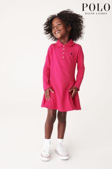 Polo Ralph Lauren Pink Long Sleeved Dress (U70885) | €126 - €138