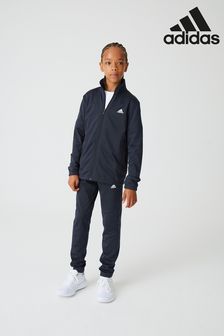 أزرق داكن - بدلة رياضية بشعار كبير للصغار من الأساسيات من Adidas (U71099) | 160 ر.ق