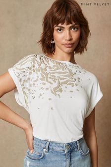 Women's Mint Velvet T-Shirts | Printed 