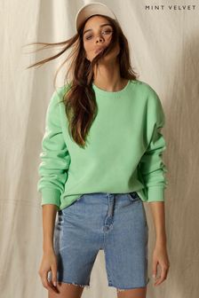 Mint Velvet Green Side Stripe Sweatshirt (U71177) | ‏321 ₪