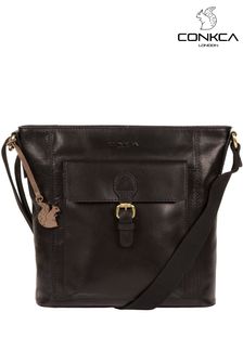 Noir - Conkca London Vonda Sac à bandoulière en cuir (U71212) | €76