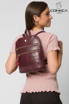 Пурпурный - Кожаный рюкзак Conkca Francisca (U71218) | €81