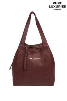 Bogata kostanjeva - Usnjena ročna torbica Pure Luxuries London Colette  (U71219) | €67