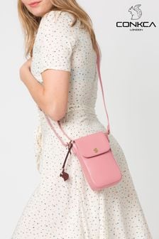 Conkca Buzz Leather Cross-Body Phone Bag (U71233) | HK$401