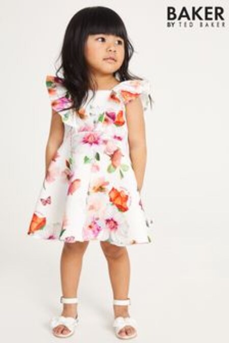 فستان أبيض زهور من Baker By Ted Baker (U71304) | 207 د.إ - 223 د.إ