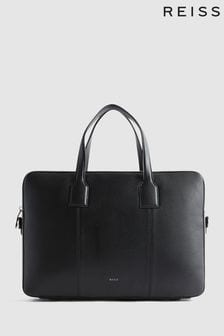 Reiss Black Carter Leather Briefcase (U71426) | kr2 803