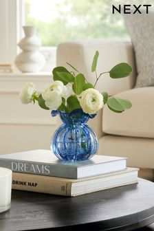 Blue Fluted Mini Flower Vase (U71556) | 59 QAR