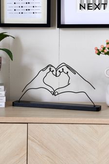 Abstract Heart Mâini Wire Sculptura Ornament (U71581) | 149 LEI