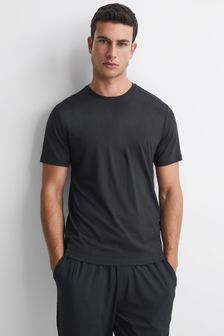 碳黑色 - Reiss Holt 平织圆领短袖 T 恤 (U71806) | NT$2,880