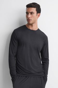 חולצת טי ג'רזי עם שרוול ארוך וצווארון עגול דגם Cromer של Reiss (U71807) | ‏423 ‏₪