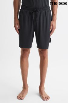 Reiss Charcoal Walcot Jersey Drawstring Shorts (U71815) | 426 QAR