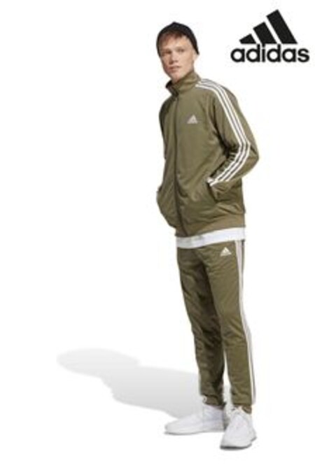 adidas Green Sportswear Basic 3-stripes Tricot Tracksuit (U71823) | $142