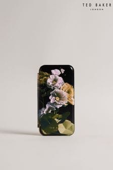 Czarne etui w kwiaty Ted Baker Gladios na iPhone 14 Pro z lusterkiem (U71844) | 250 zł