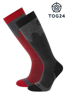 Tog 24 Black Aprica Ski Socks 2 Pack (U71912) | 158 QAR