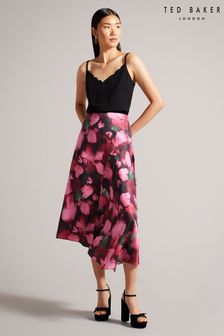 Ted Baker Lizziee Asymmetric Bias Cut Black Midi Skirt (U71933) | 103 €