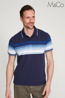 M&Co Blue Stripe Polo Shirt (U72037) | ₪ 102