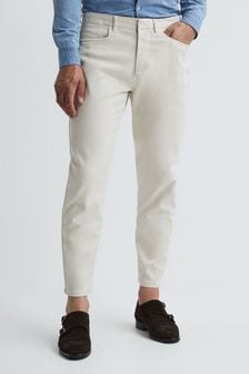 Reiss Stone Hammond Brushed Cotton Relaxed Fit Trousers (U72209) | 941 QAR