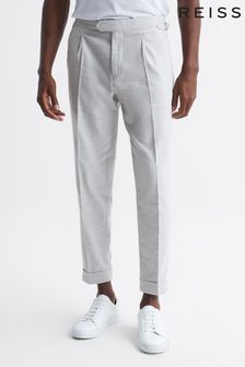 Reiss Soft Grey Map Tapered Side Adjuster Trousers (U72210) | €188