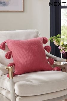 Rose Pink 43 x 43cm Sahara Tassel Cushion (U72695) | kr156