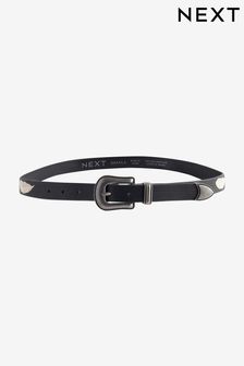 Black Feather Western Style Belt (U72707) | HK$136