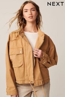 Рудувато-коричневий - Воронкова шия комунальної куртки (U72755) | 1 279 ₴